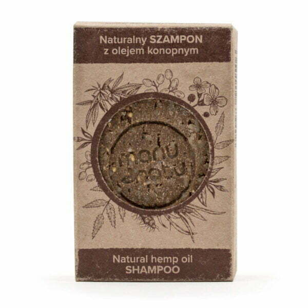 Naturalny szampon z olejem konopnym o zapachu trawy cytrynowej i jałowca Manu Natu